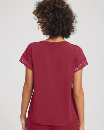 Chico's Sale | Zenergy® Embellished Short-Sleeve Top