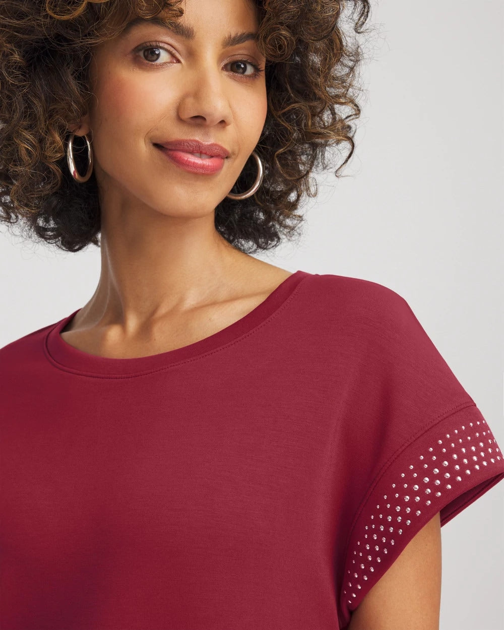 Chico's Sale | Zenergy® Embellished Short-Sleeve Top