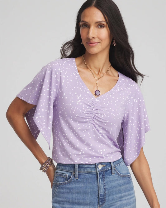 Chico's Popular | Touch of Cool™ Handkerchief-Sleeve V-Neck Tee