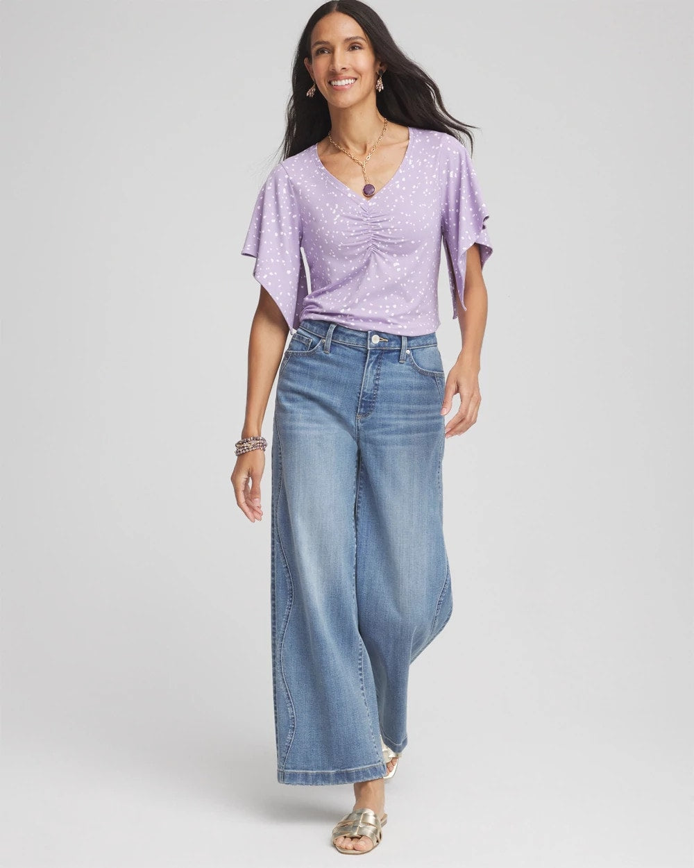 Chico's Popular | Touch of Cool™ Handkerchief-Sleeve V-Neck Tee