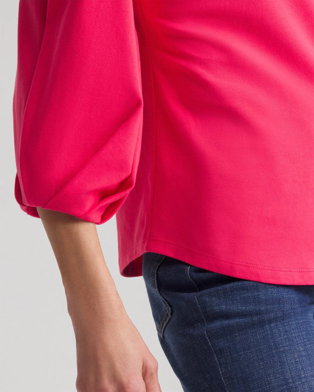 Chico's Top Pick | Cotton Tuck Sleeve Tee