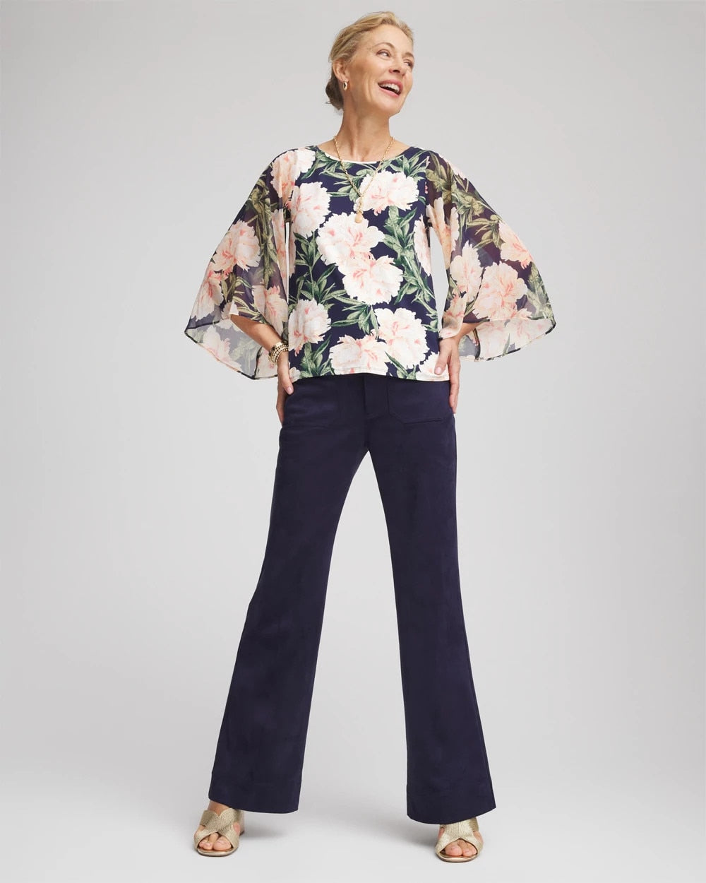 Chico's Sale | Georgette Angel-Sleeved Top
