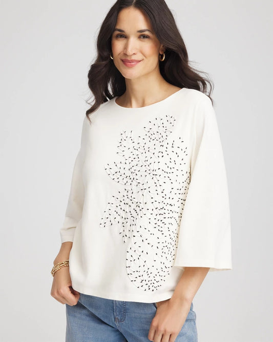 Chico's Classic | Soutache Embroidered Wildflower Top