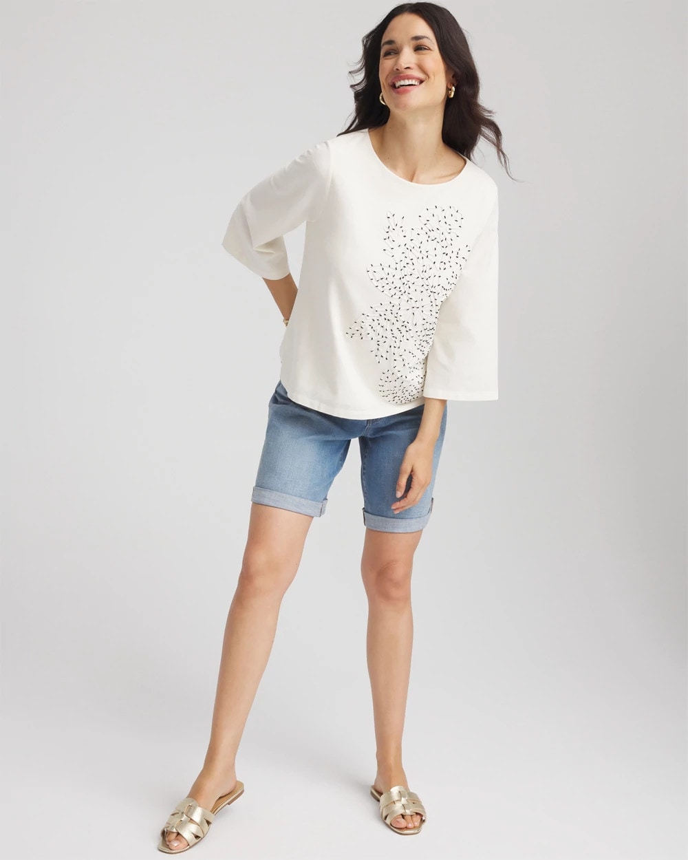 Chico's Classic | Soutache Embroidered Wildflower Top