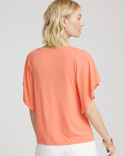 Chico's Value | Touch of Cool™ Handkerchief-Sleeve V-Neck Tee