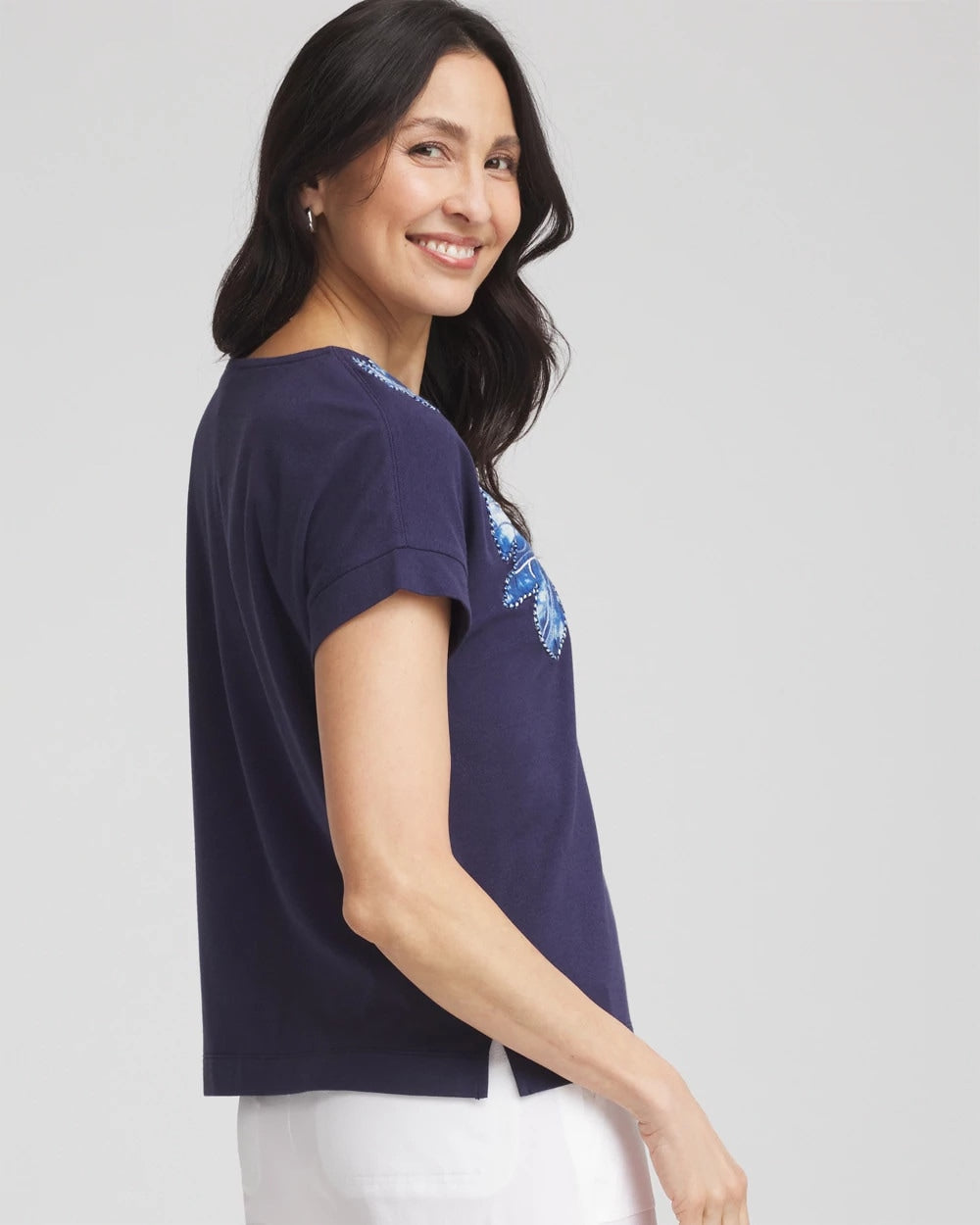 Chico's Quality | Zenergy® UPF Knit Applique Dolman Top