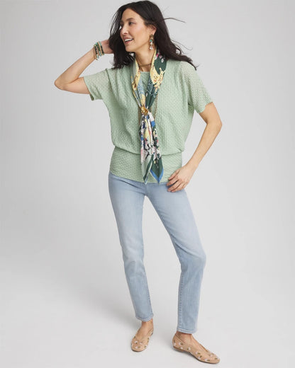 Chico's Popular | Jacquard Banded Hem Top