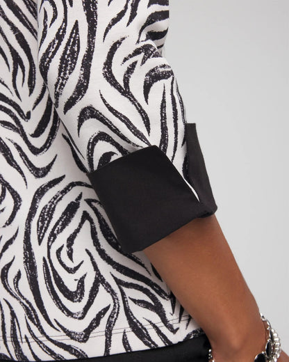Chico's Quality | Pima Jewel Neck Contrast Tee