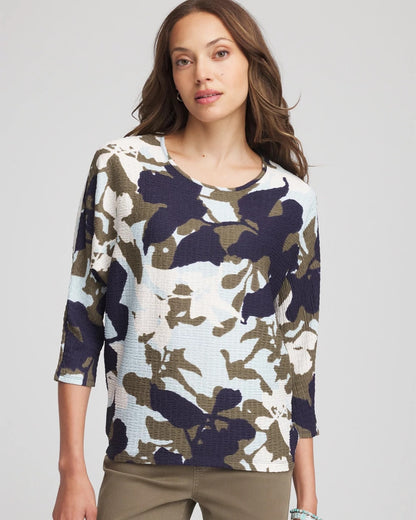 Chico's Essential | Floral Wedge Top