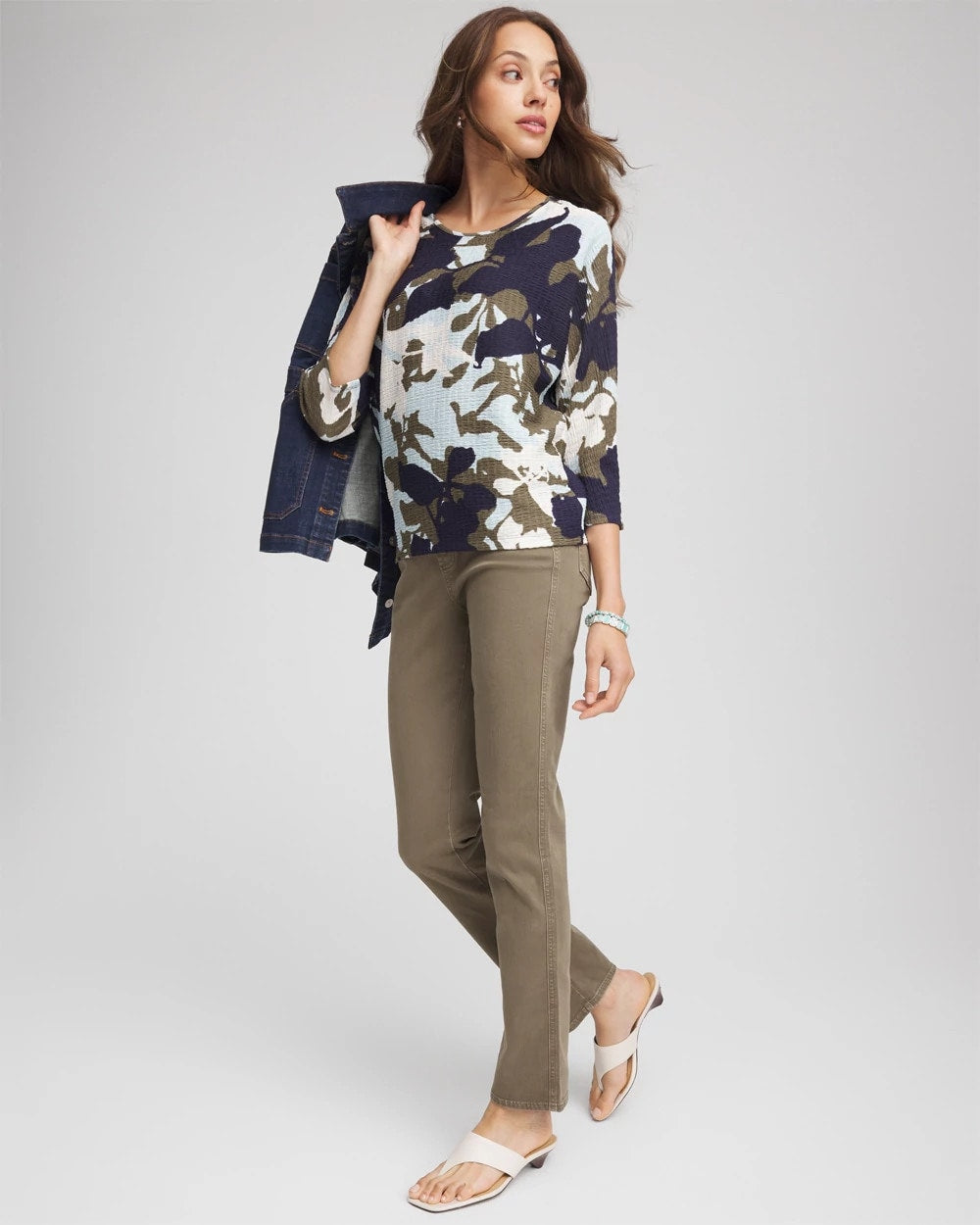 Chico's Essential | Floral Wedge Top