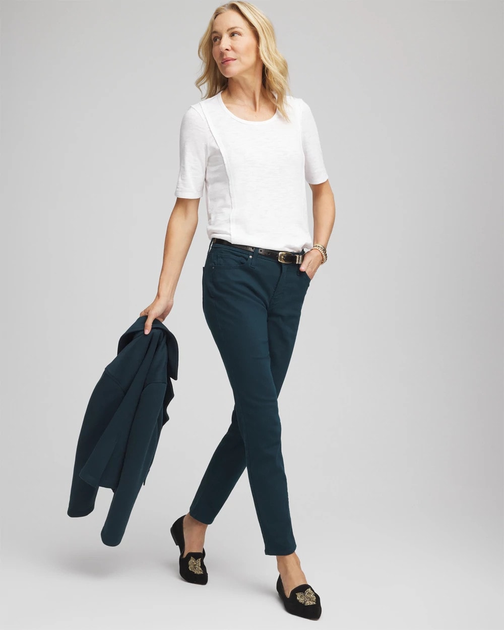 Chico's Trending | Slub Paneled Elbow Tee
