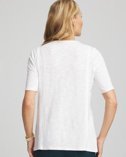Chico's Trending | Slub Paneled Elbow Tee
