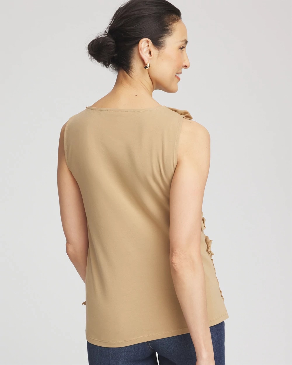 Chico's Trending | Sleeveless Ruffle-Appliqué Tank Top