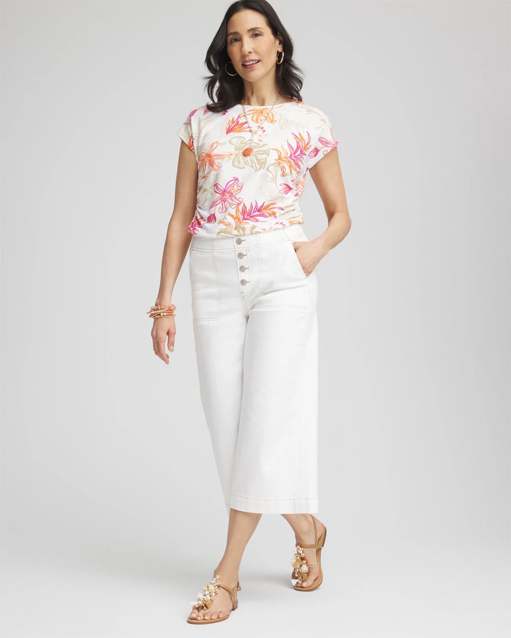Chico's Trending | Touch of Cool™ Tropical Floral Dolman Tee