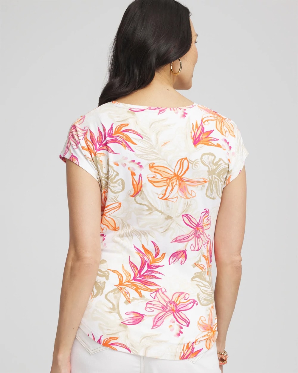 Chico's Trending | Touch of Cool™ Tropical Floral Dolman Tee