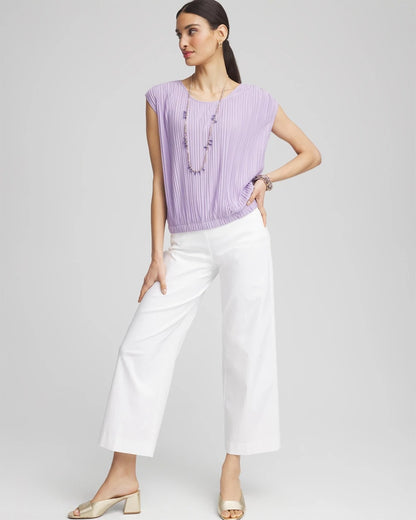 Chico's Value | Pleated Bubble-Hem Tee