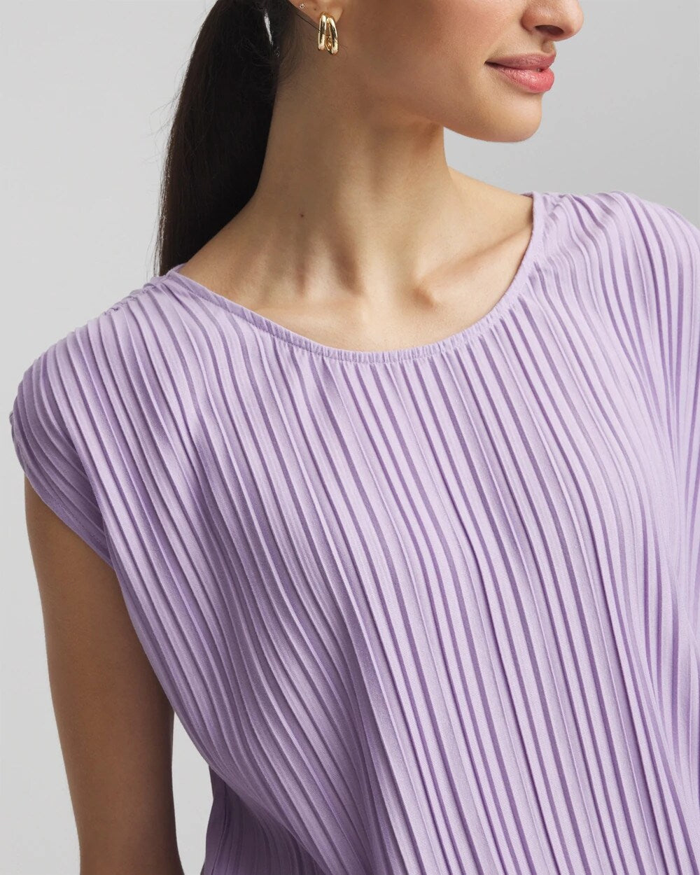 Chico's Value | Pleated Bubble-Hem Tee