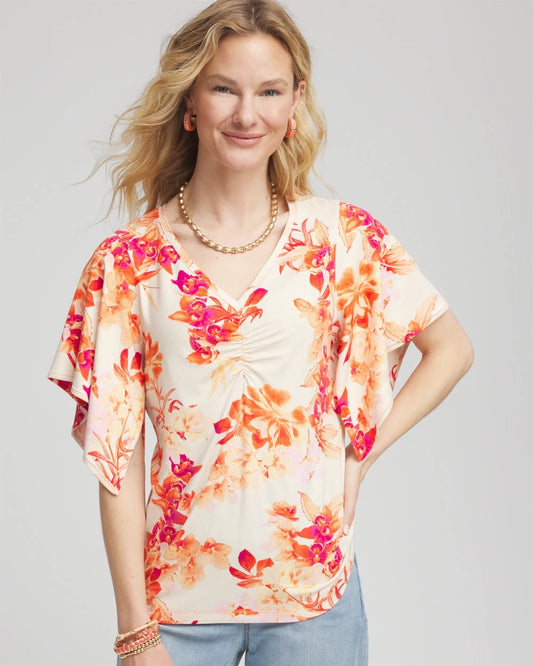Chico's Value | Touch of Cool™ Handkerchief-Sleeve V-Neck Tee