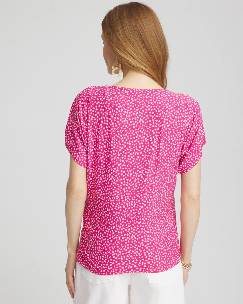 Chico's Trending | Touch of Cool™ Cheetah Ruched Banded Hem Top