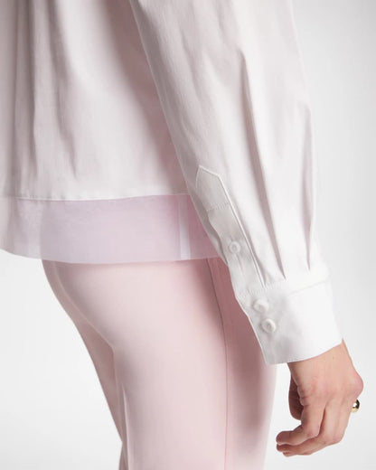 Chico's Discount | Poplin Organza Collared Shirt