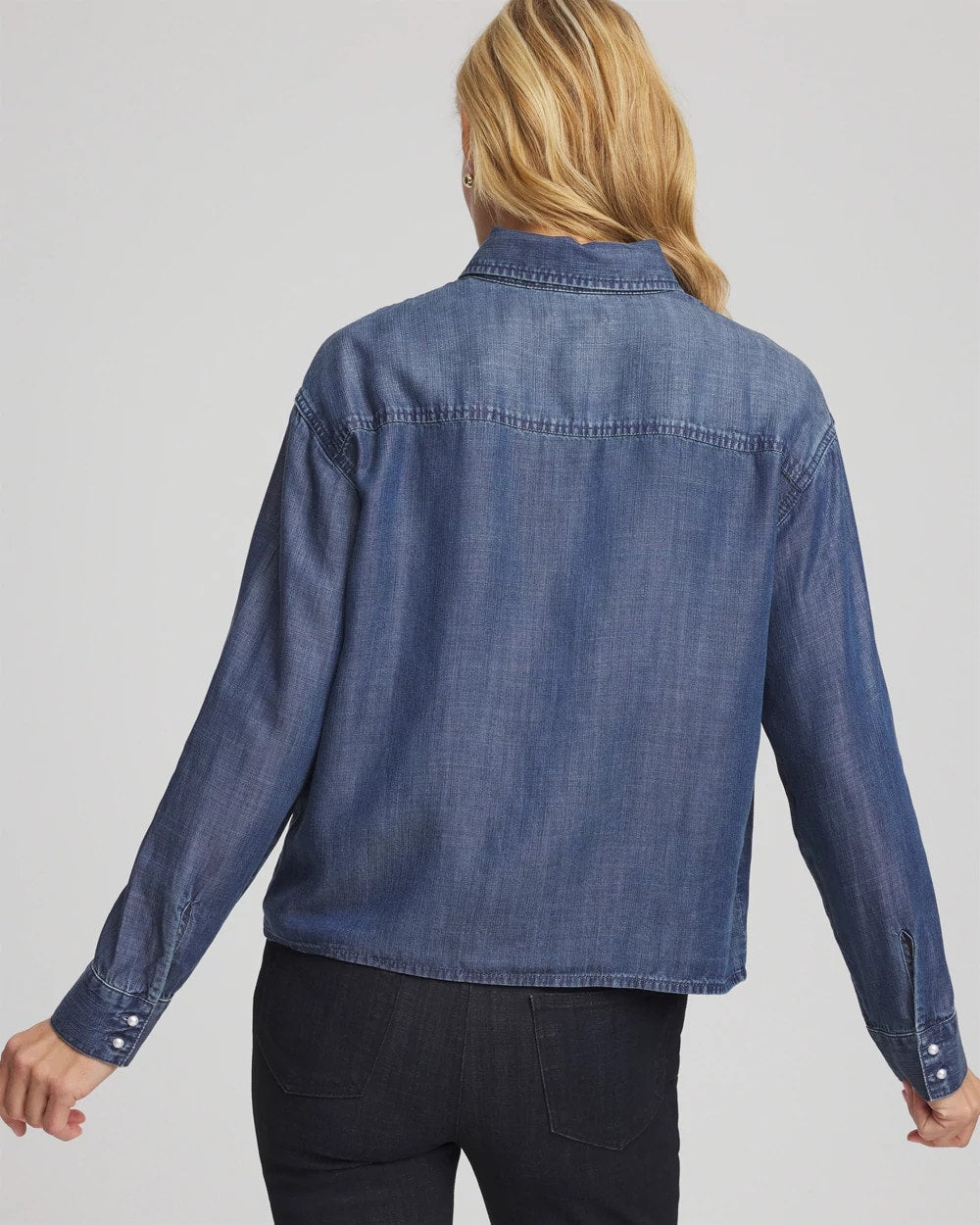 Chico's Latest | Embellished Tencel Collar Shirt