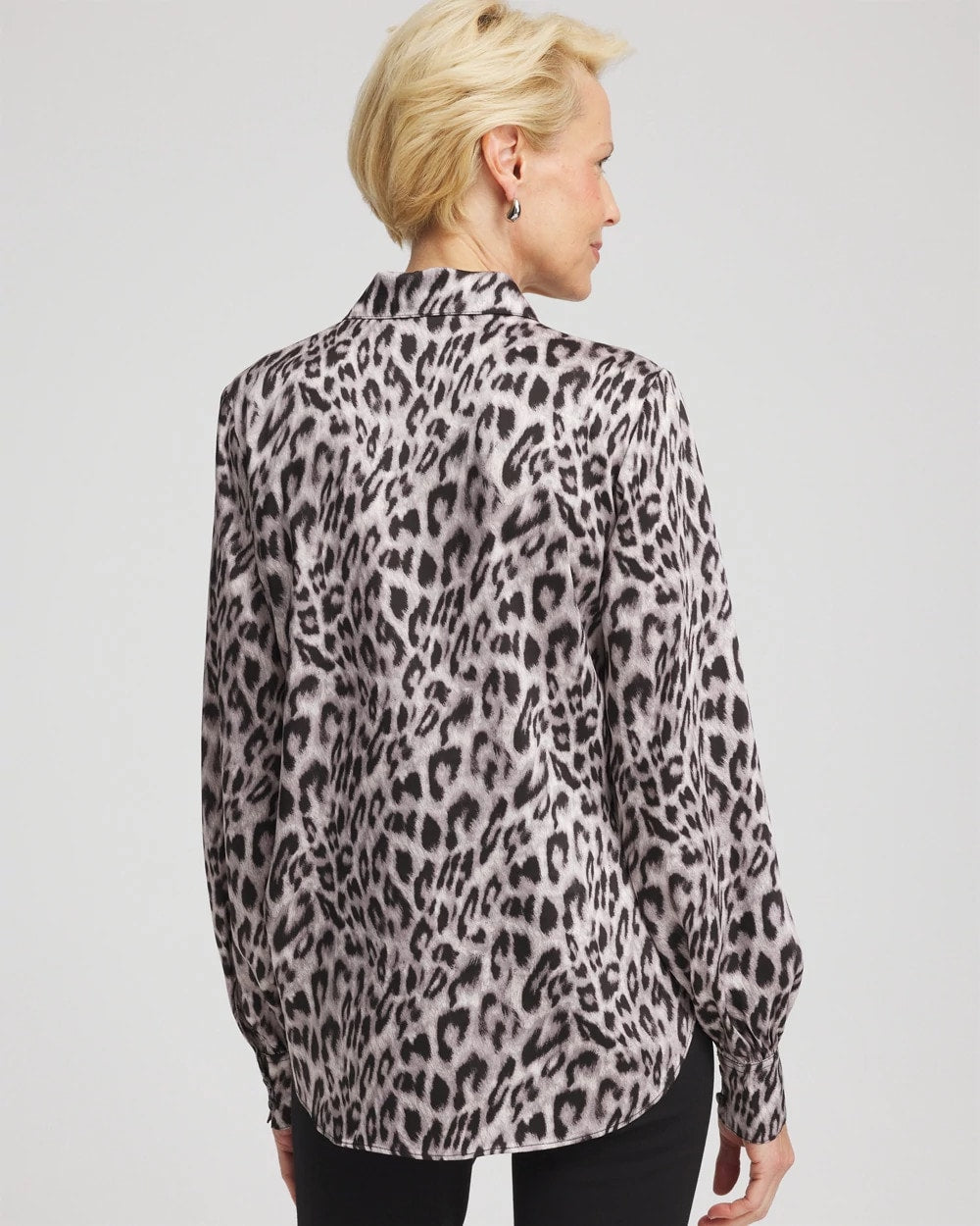 Chico's Classic | Faux Silk Snowy Animal Shirt
