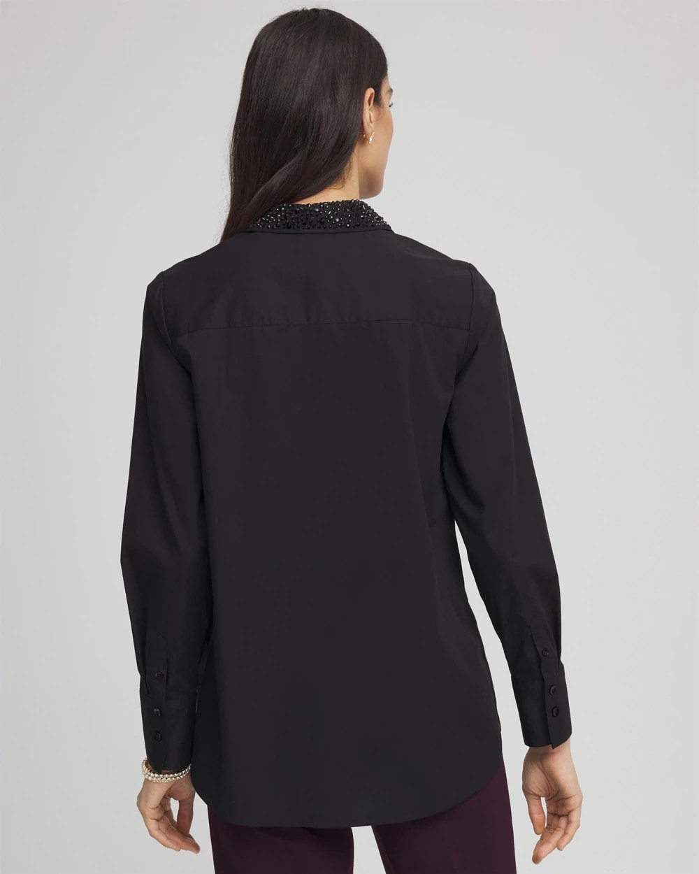 Chico's Signature | Tonal Jewels Poplin Shirt