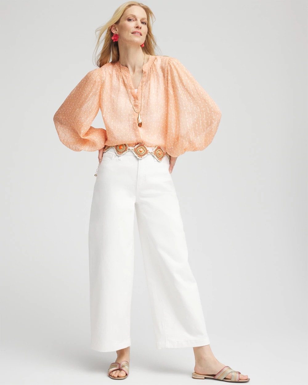 Chico's Sale | Metallic Jacquard Blouse