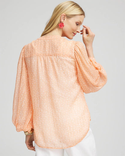 Chico's Sale | Metallic Jacquard Blouse
