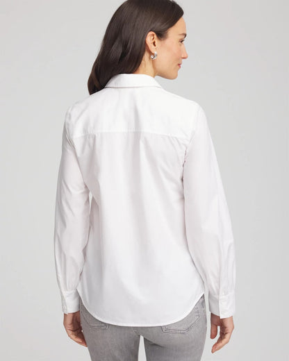 Chico's Discount | Jeweled Poplin Shirt