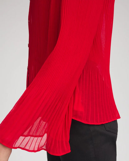 Chico's Best Price | Pleated Georgette Blouse