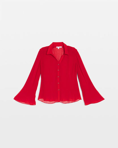 Chico's Best Price | Pleated Georgette Blouse