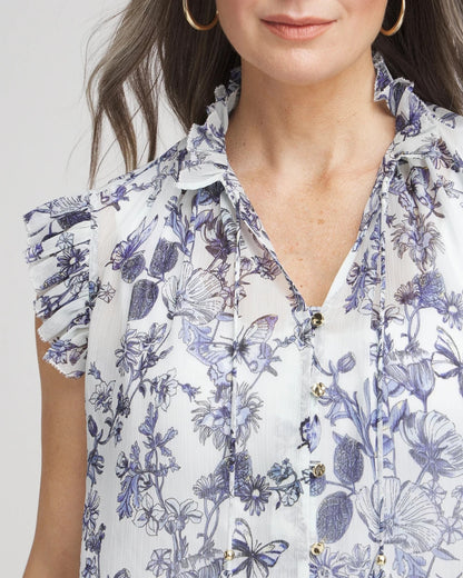 Chico's Smart Buy | Butterfly Ruffle Collar Blouse