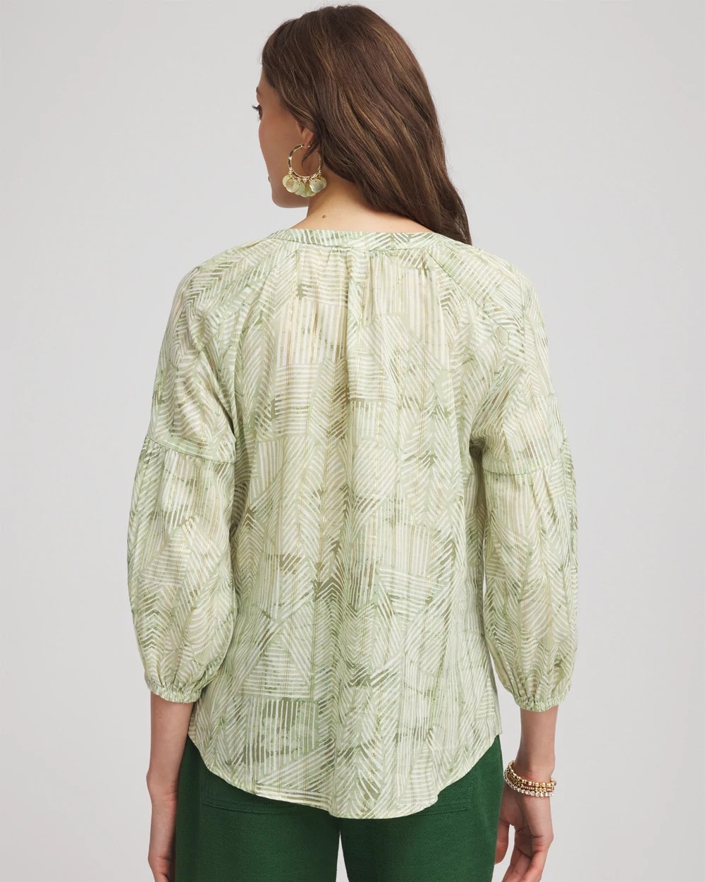 Chico's Exclusive | Lurex Stripe Cotton Blouse