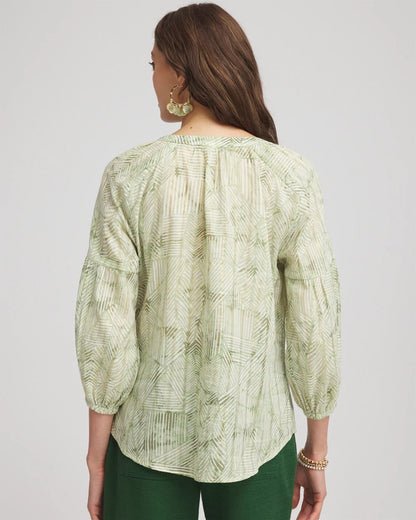 Chico's Exclusive | Lurex Stripe Cotton Blouse