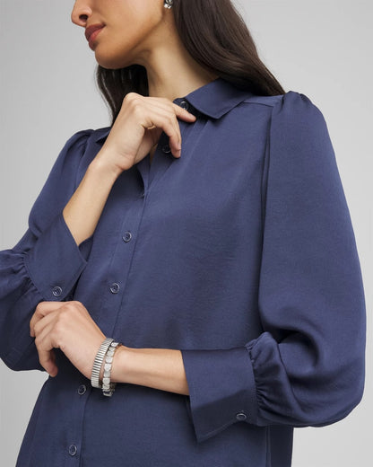 Chico's Great Value | Puff Sleeve Satin Blouse