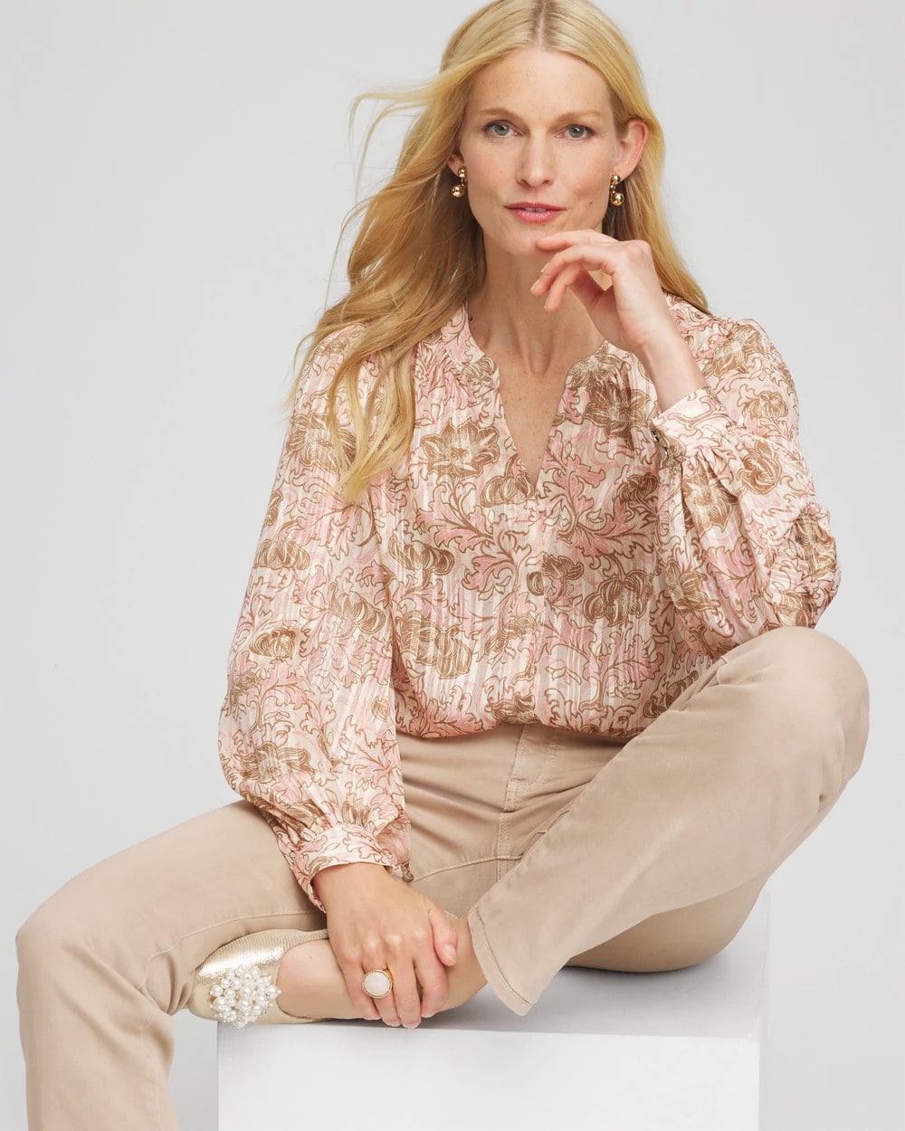 Chico's New | Revival Bloom Chiffon Blouse