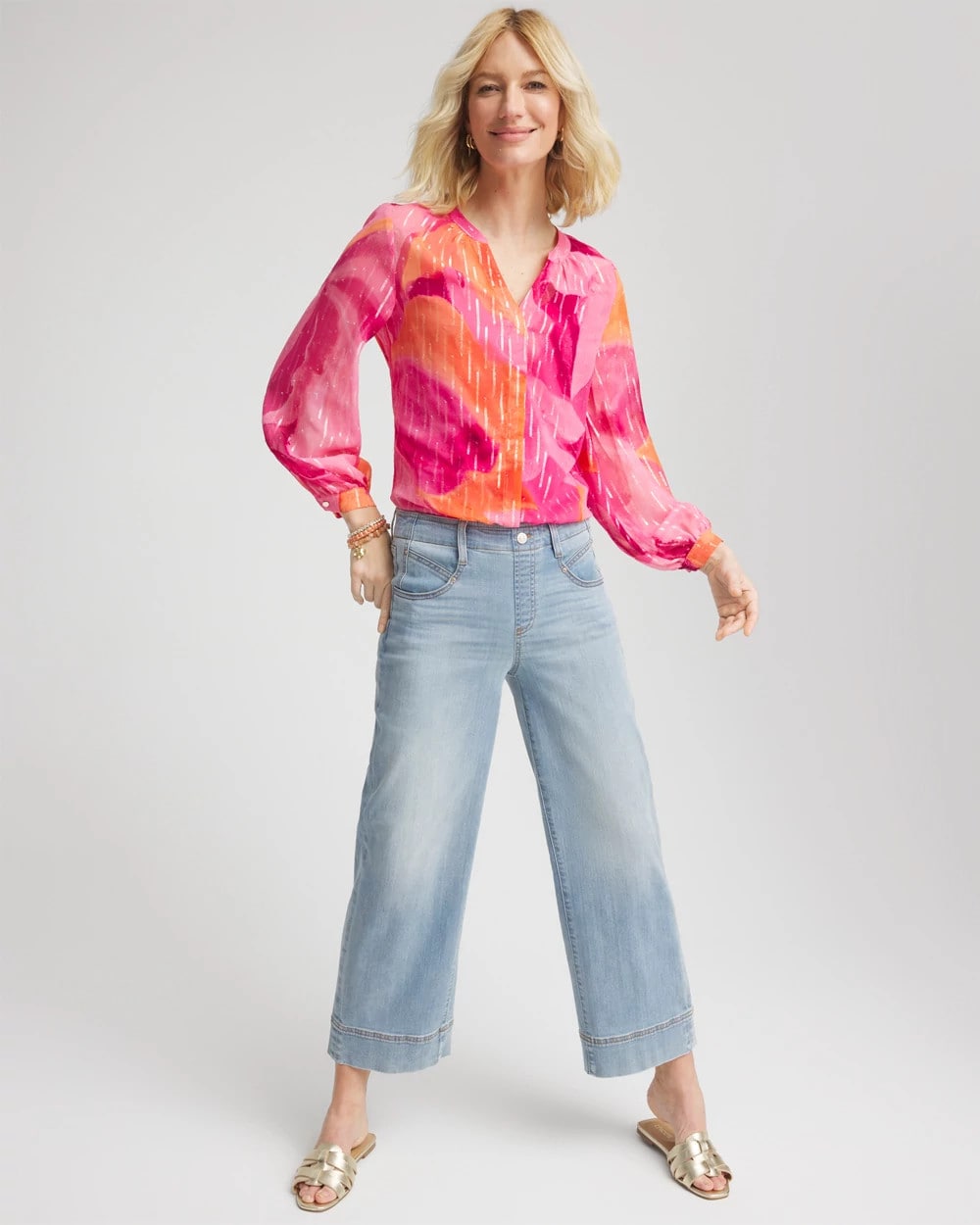 Chico's Smart Buy | Watercolor Classic Fit Chiffon Blouse