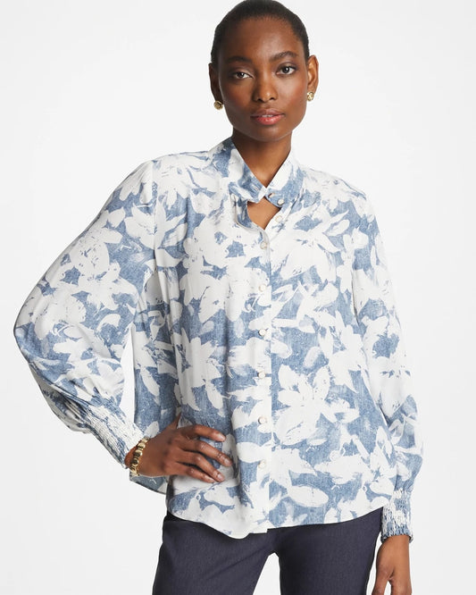 Chico's Quality | Faux Silk Mockneck Blouse