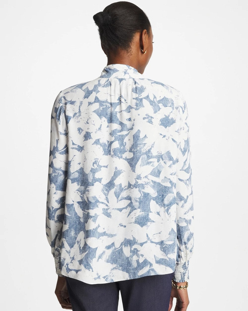 Chico's Quality | Faux Silk Mockneck Blouse