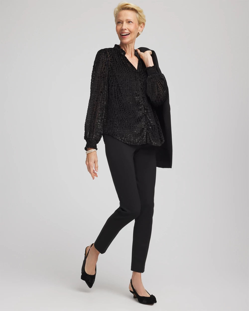 Chico's Popular | Burnout Velvet Blouse