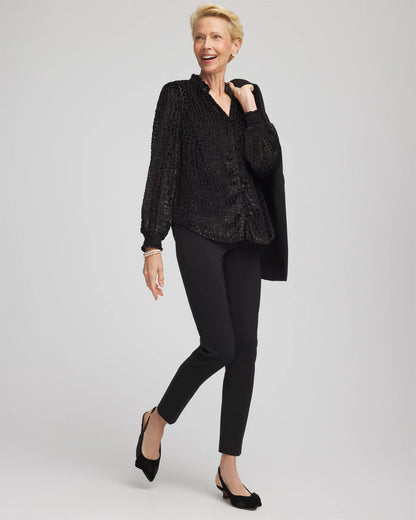 Chico's Popular | Burnout Velvet Blouse