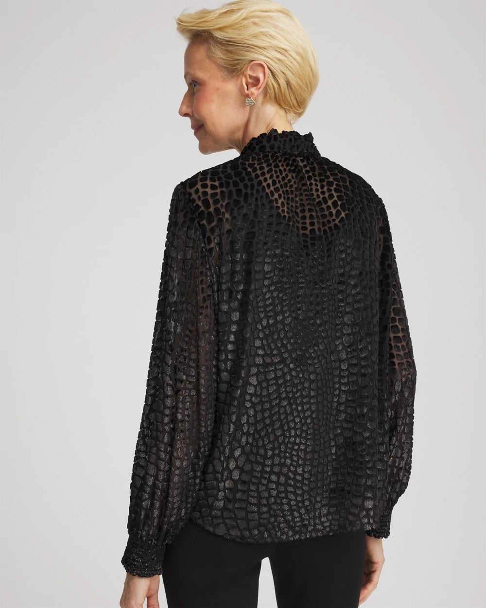 Chico's Popular | Burnout Velvet Blouse
