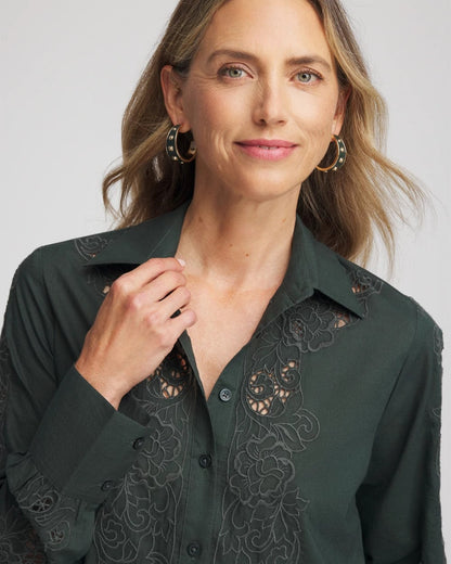 Chico's Classic | Lace Cotton Voile Shirt