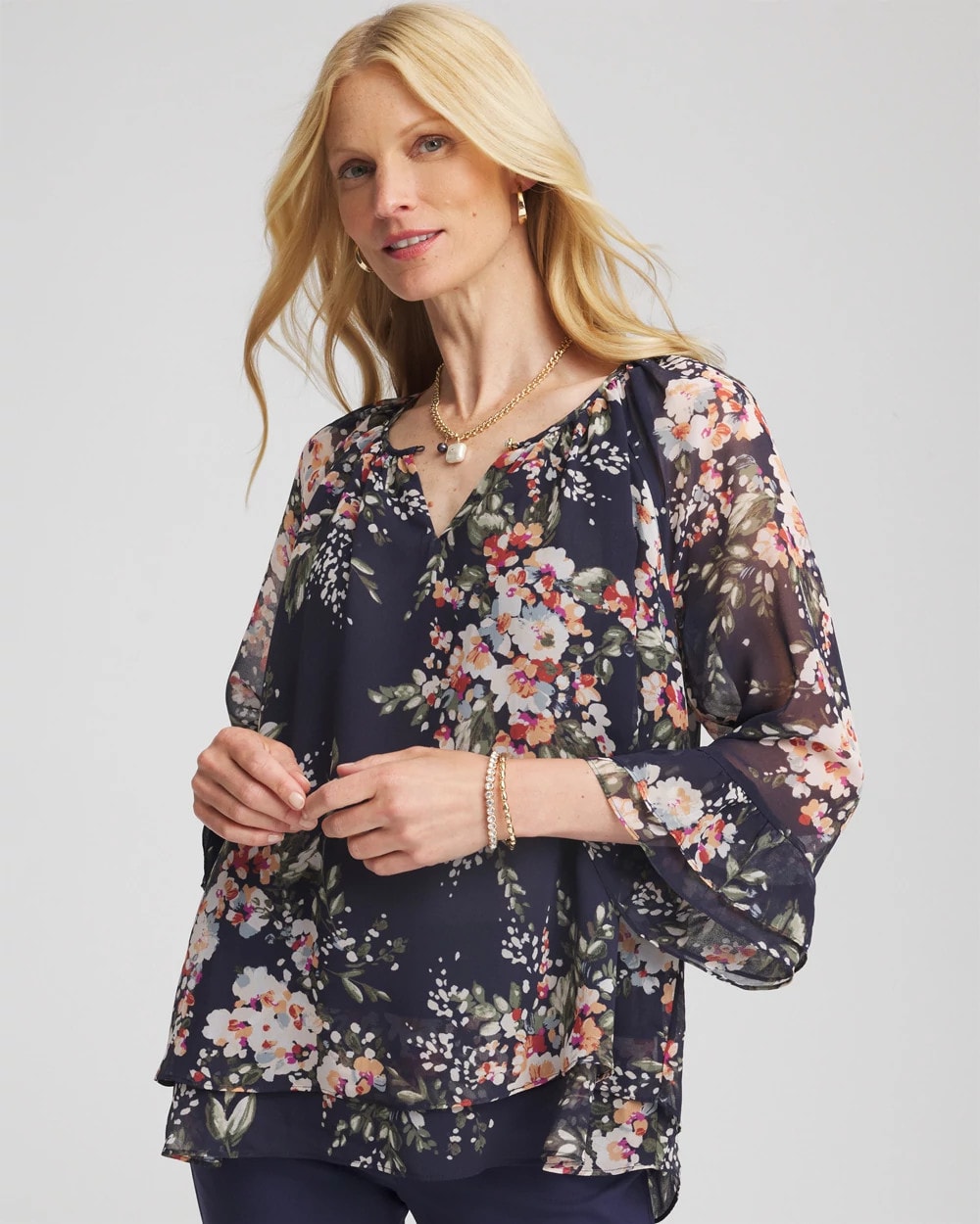 Chico's Essential | Floral Georgette Blouse