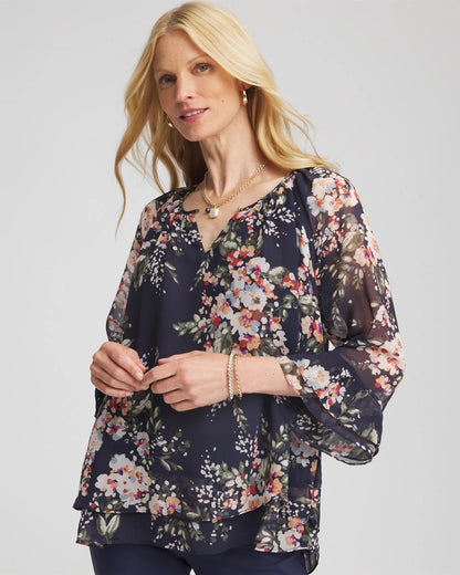Chico's Essential | Floral Georgette Blouse