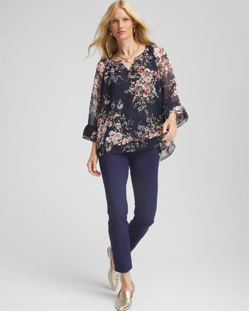 Chico's Essential | Floral Georgette Blouse