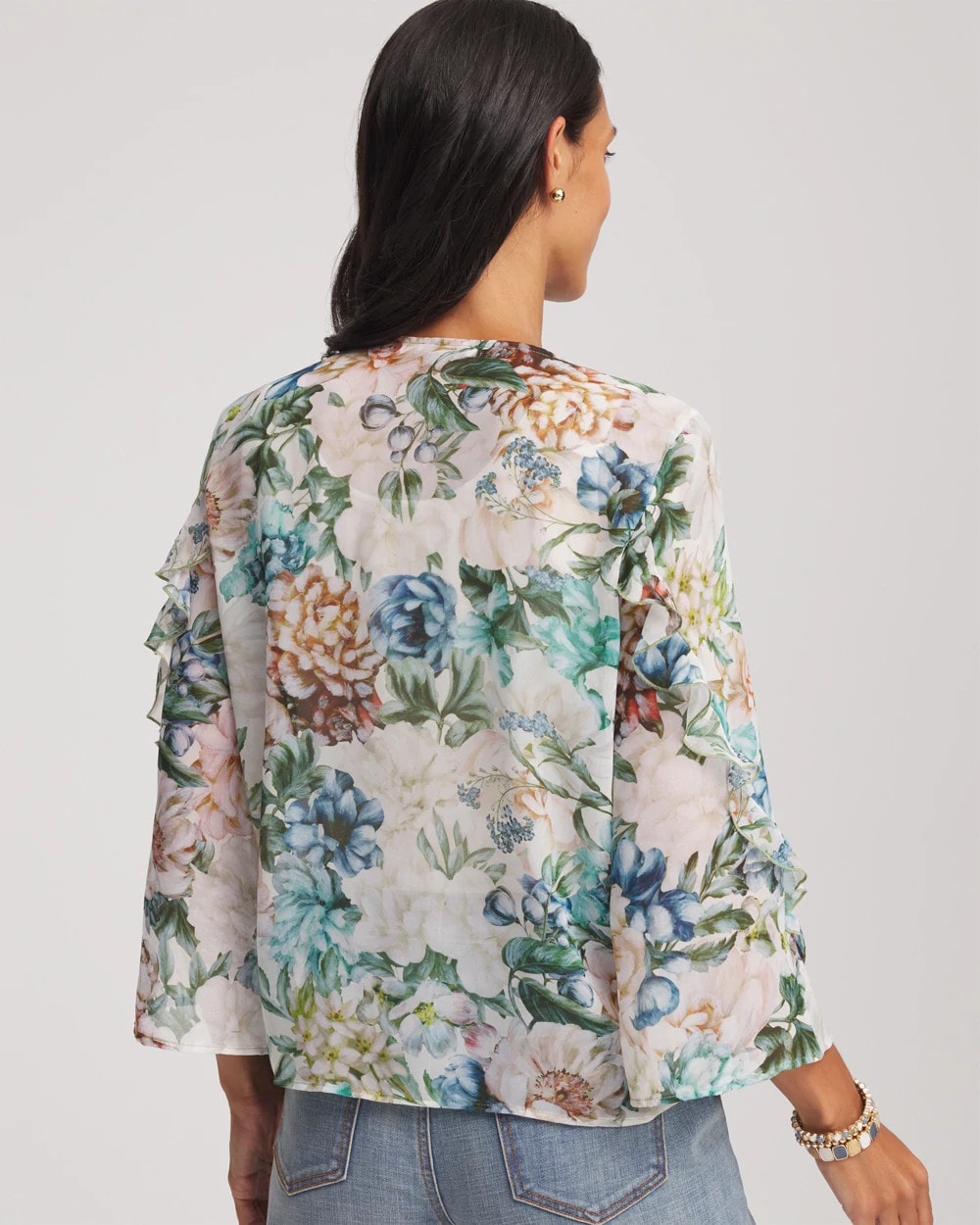 Chico's Deals | Georgette Ruffled V-Neck Blouse