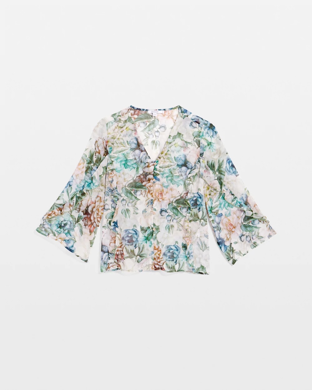 Chico's Deals | Georgette Ruffled V-Neck Blouse