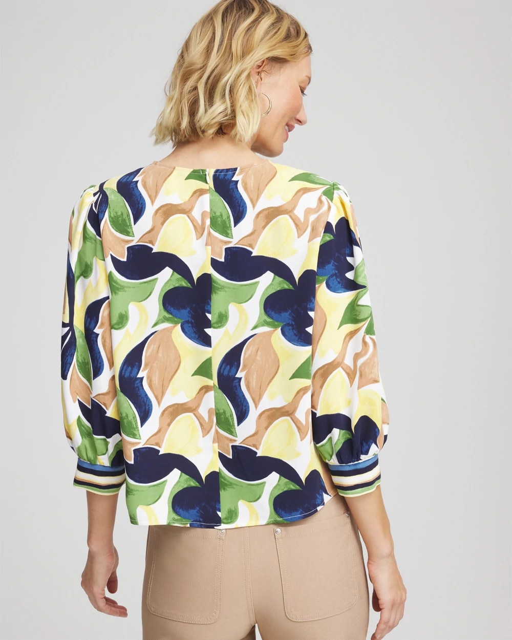 Chico's Deals | Mod Blooms Matte Satin Pullover